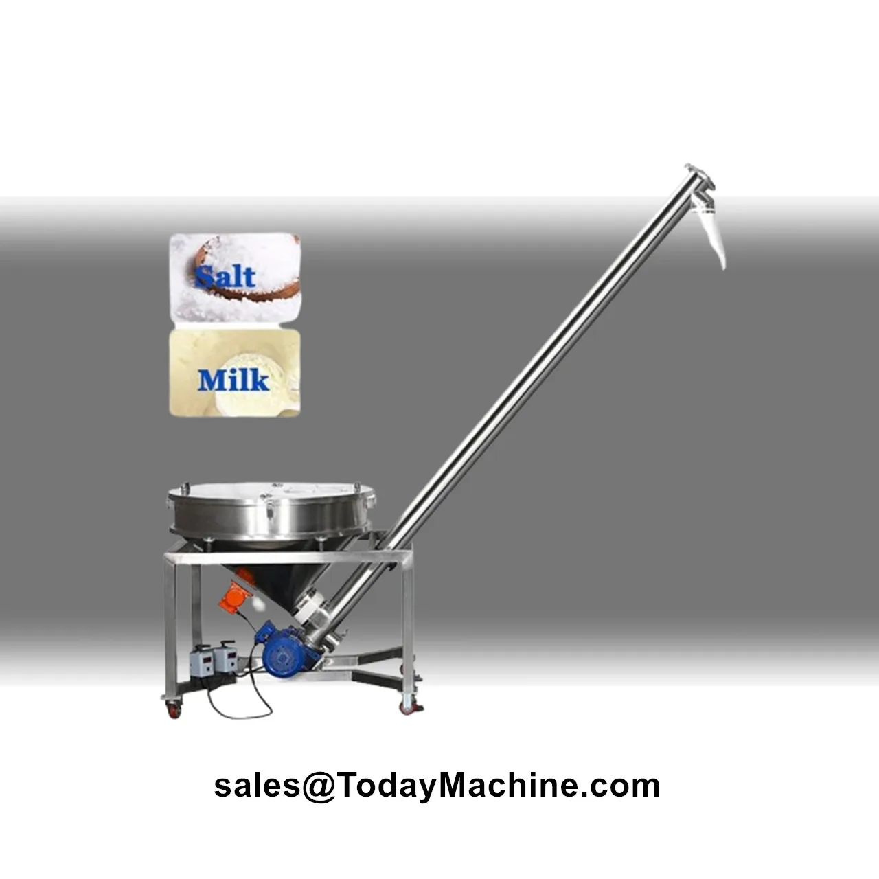 Stainless Steel Flour Sugar Coffee Corn Powder Granule Hopper Feeder Screw Conveyor