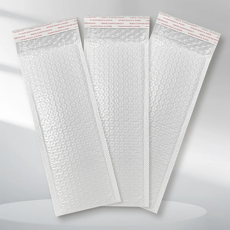 20pcs Black white Long Envelope Bubble Bag Narrow Compressive Resistant Bubble Film Express Self-adhesive Package Air Post Bags