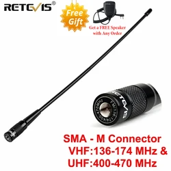 Retevis RHD-771 Walkie-Talkie Antenna SMA-M Maschio VHF UHF Walkie Talkie Frusta Antenne Per Yaesu VX-3R VX-5R RT3S Baofeng UV3R TYT