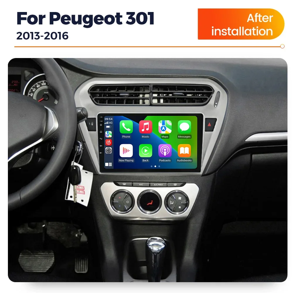 MEKEDE IPS Screen Car Radio Carplay For Peugeot 301 Citroen Elysee 2013- 2018 Stereo Multimedia Player Intelligent audio system