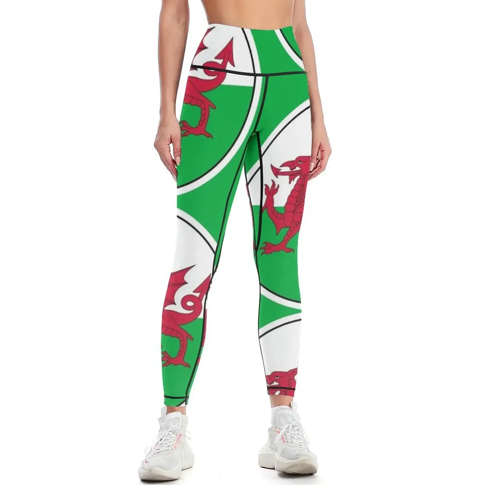 

Welsh Flag Stickers, Gifts, Masks & Products Leggings joggers for harem pants sport pants Sports female Womens Leggings