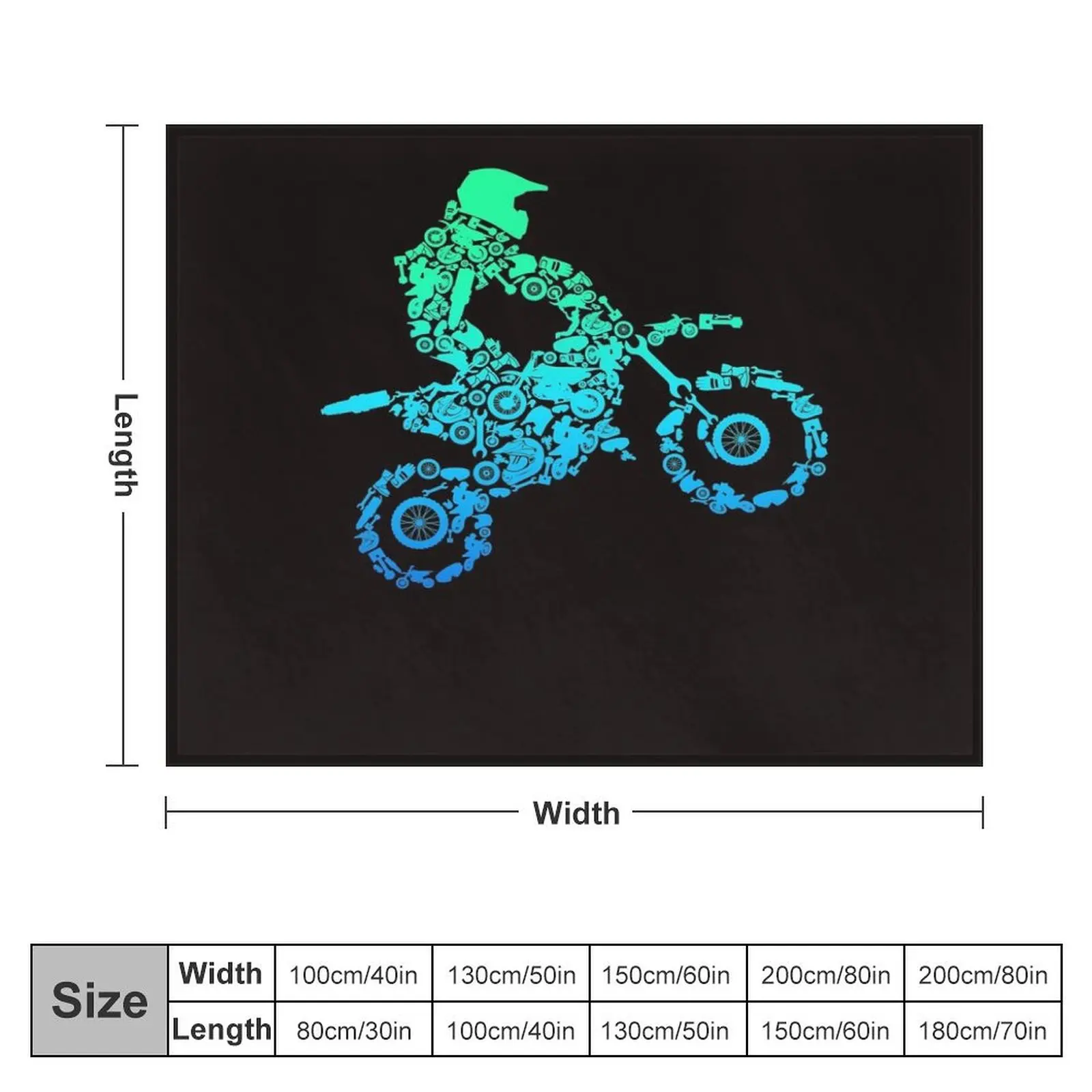 Dirt Bike Rider Motocross Enduro Dirt Biking Throw Blanket For Decorative Sofa Sofa Quilt Luxury St for winter Blankets