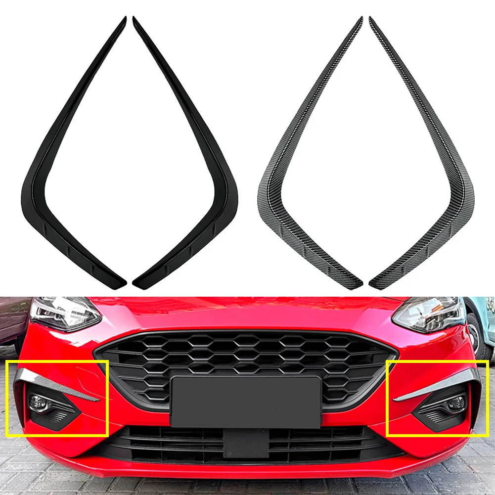 Car Front Bumper Side Spoiler Splitter For Ford Focus MK4 ST Line 2019 2020 2021 2022