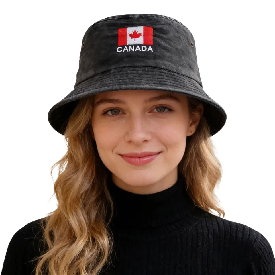 Hot Summer Bucket Hat Trendy Cotton Hat With Flag Fashionable Embroidery Suitable For Outdoor Travel Long Beach State Hat