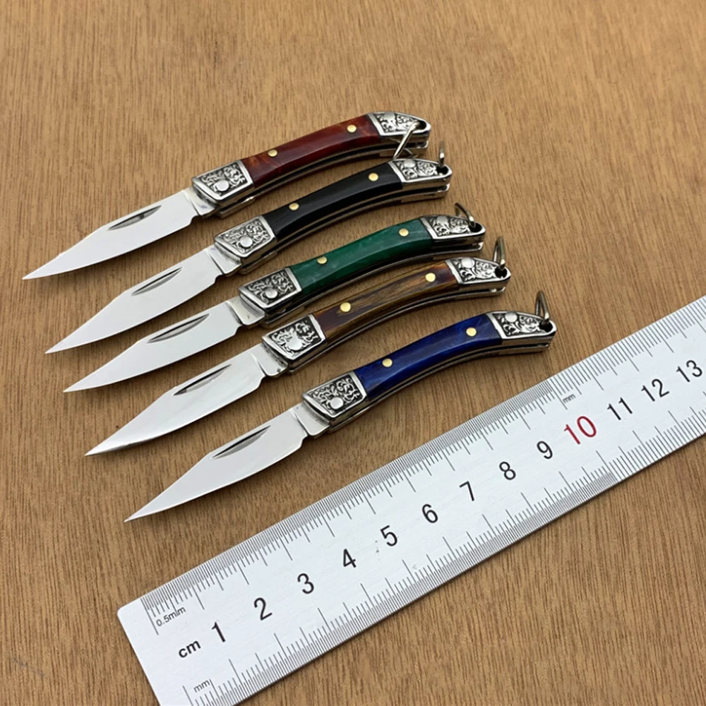 Mini stainless steel folding knife fishing boat tool outdoor camping unboxing carving portable knife