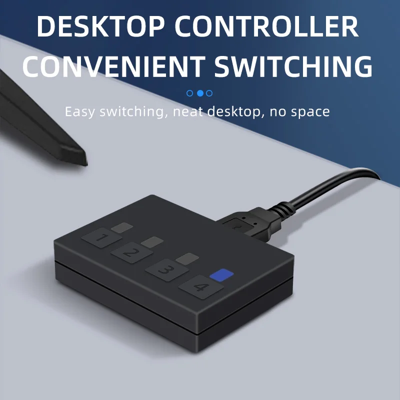 Przełącznik HDMI KVM 4K 60Hz 4-portowy przełącznik USB KVM HDMI Selektor Box USB 2.0 i HDMI 2.0 Przełącznik KVM HDR do myszy, klawiatury, monitora