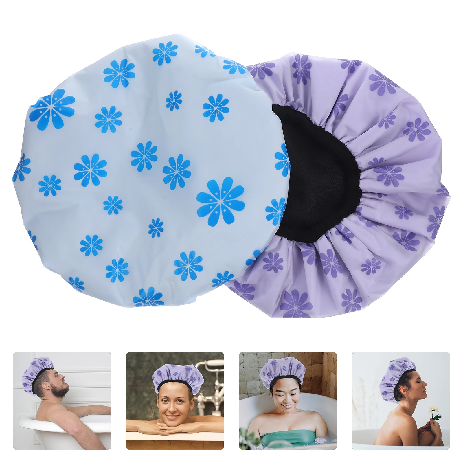 

Covers Dry Hair Cap Satin Sleep Bonnet Bonnets for Women Sleeping Double Layer