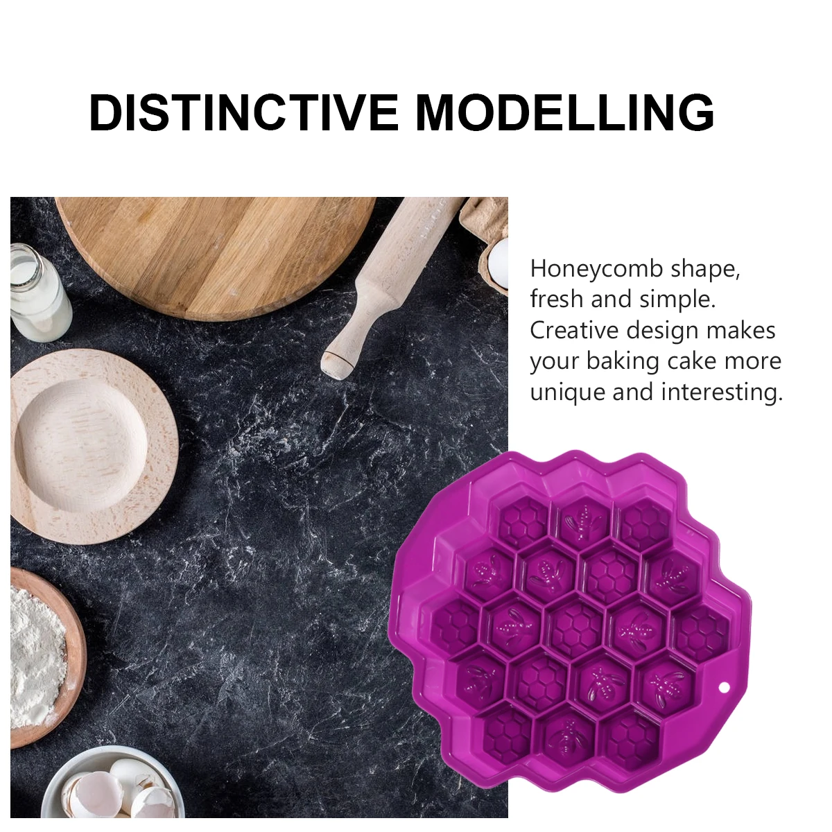 

Silicone Cake Mold Handmade Soap Making Mould Tasteless Baking Silica Gel Honeycomb Shape