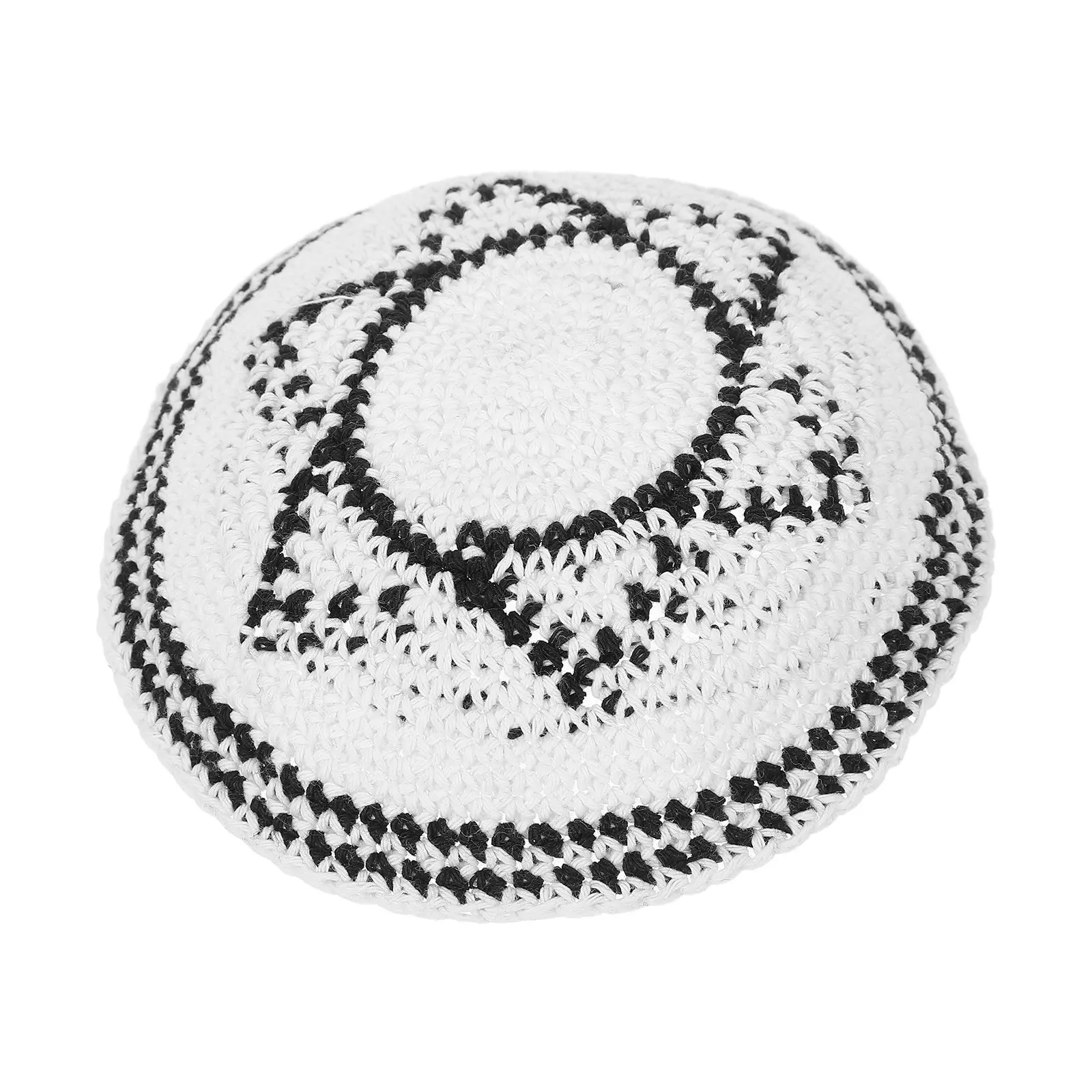 Hand-Knit of David Jewish Kippah for Men Traditional Cotton Yarmulke Religious Prayer Worship Skull Cap