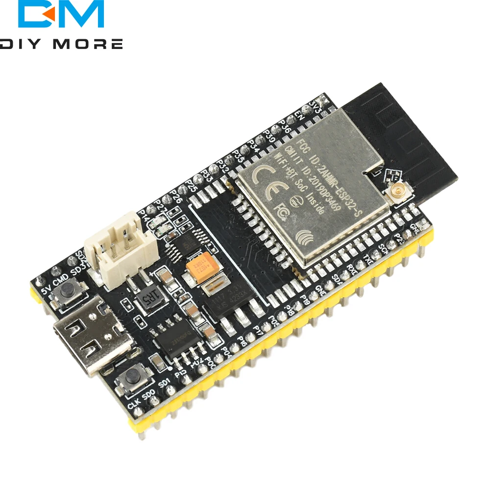 ESP32 Development Board Wifi Module with Battery Interface IPEX  ESP32-S module for DIY IoT CH340X with External Antenna