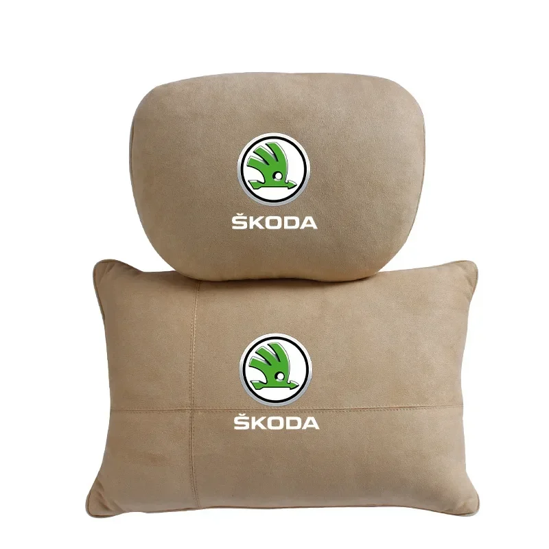 Car Rest Headrest for Skoda Rapid Kodiaq Tour RS Superb Fabia Octavia A7 Kamiq Yeti Car Neck Pillows Cushion Pillow Accessories