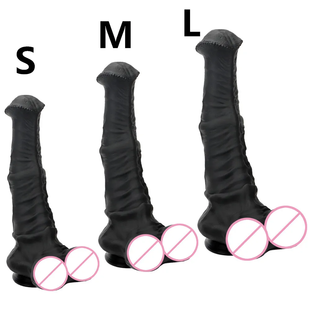 Grote Zwarte Lul 3 Maat Gigantische Dildo Zachte Siliconen Dildo Paard Dier Xxl Dildo Nep Penis Zuignap Dildo Seksspeeltjes Voor Vrouwen