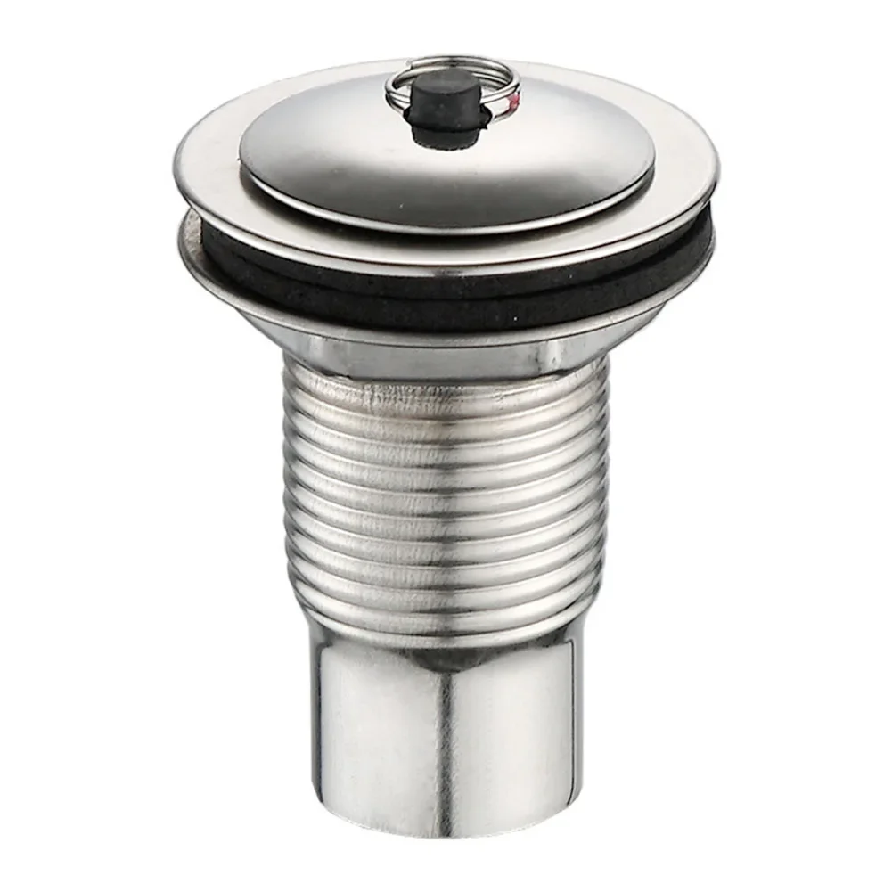 Drain Plug Drain Filter Kitchen Accessories Drain Button Easy To Install Sink Plug Stainless Steel Waste Stopper