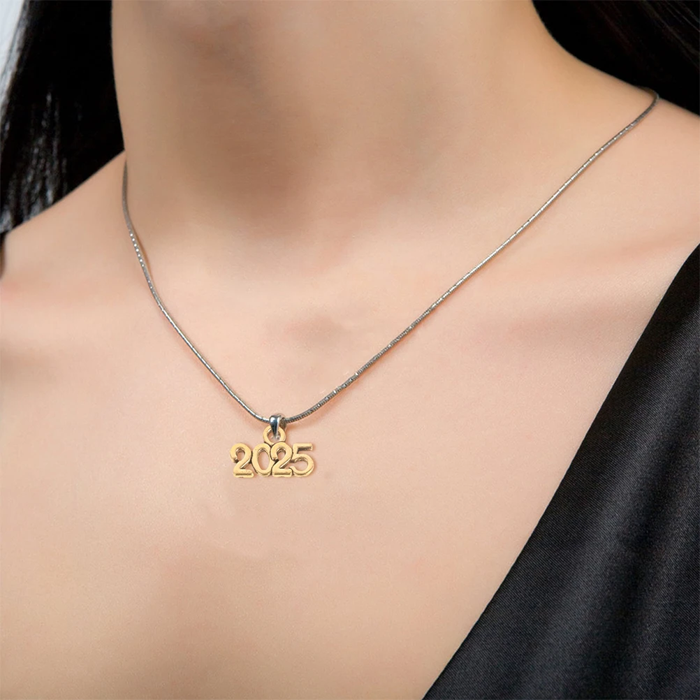 

50 Pcs Jewelry Making Pendants Alloy Accessories 2025 New Year Charms Zinc Number