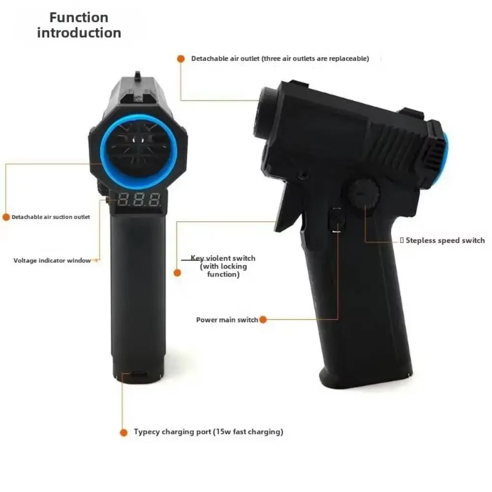 

110000RPM Mini Turbo Jet Fan Brushless Motor High-speed Violent Air Blower Rechargeable Powerful Airflow Electric Air Duster