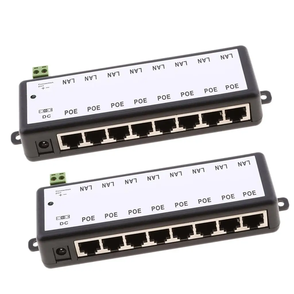 POE Power Supply Module Injector 12V to 48V Passive Ethernet Adapter for Wireless Bridge and IP Devices