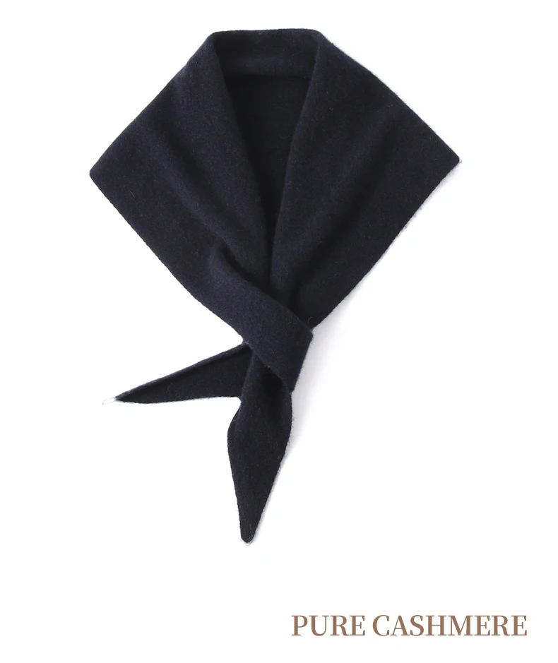 Damen 100% Baby-Kaschmir Dreieckiger Mini-Schal Kleiner Nackenwärmer Herbst Winter Cowl Pashmina Weicher Leichter Gestrickter Halstuch – Detail 17