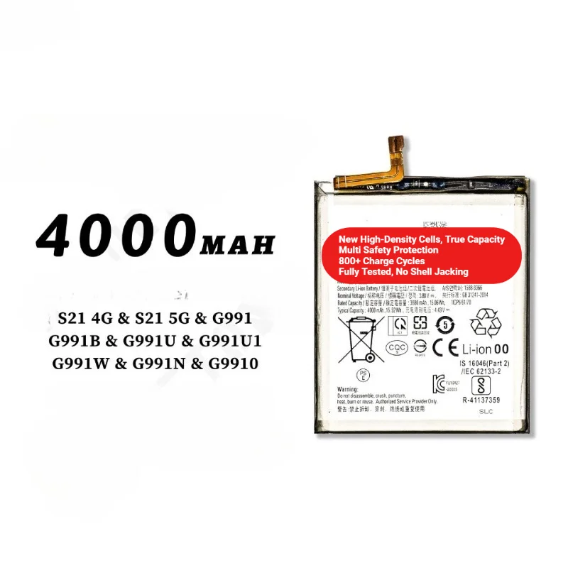 EB-BG991ABY for Samsung S21 4G/S21 5G/G991/G991B/G991U/G991U1/G991W/G991N/G9910 Phone Battery  Replacement Bateria with Tools