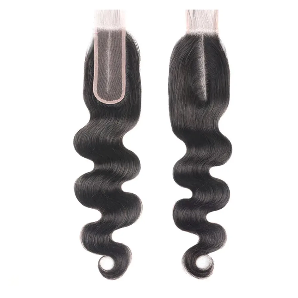 الجسم موجة 2x6 السويسري الدانتيل إغلاق الشعر البشري البرازيلي 2x6 الدانتيل الشفاف إغلاق 10-26 بوصة اللون الطبيعي قبل قطعها للنساء #2