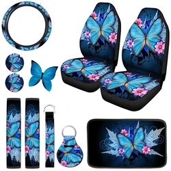 General Motors Seat Cover Oversized Blue Butterfly Color Matching Car Interior Decoration Fashion Car Seat Cover Seat Protector