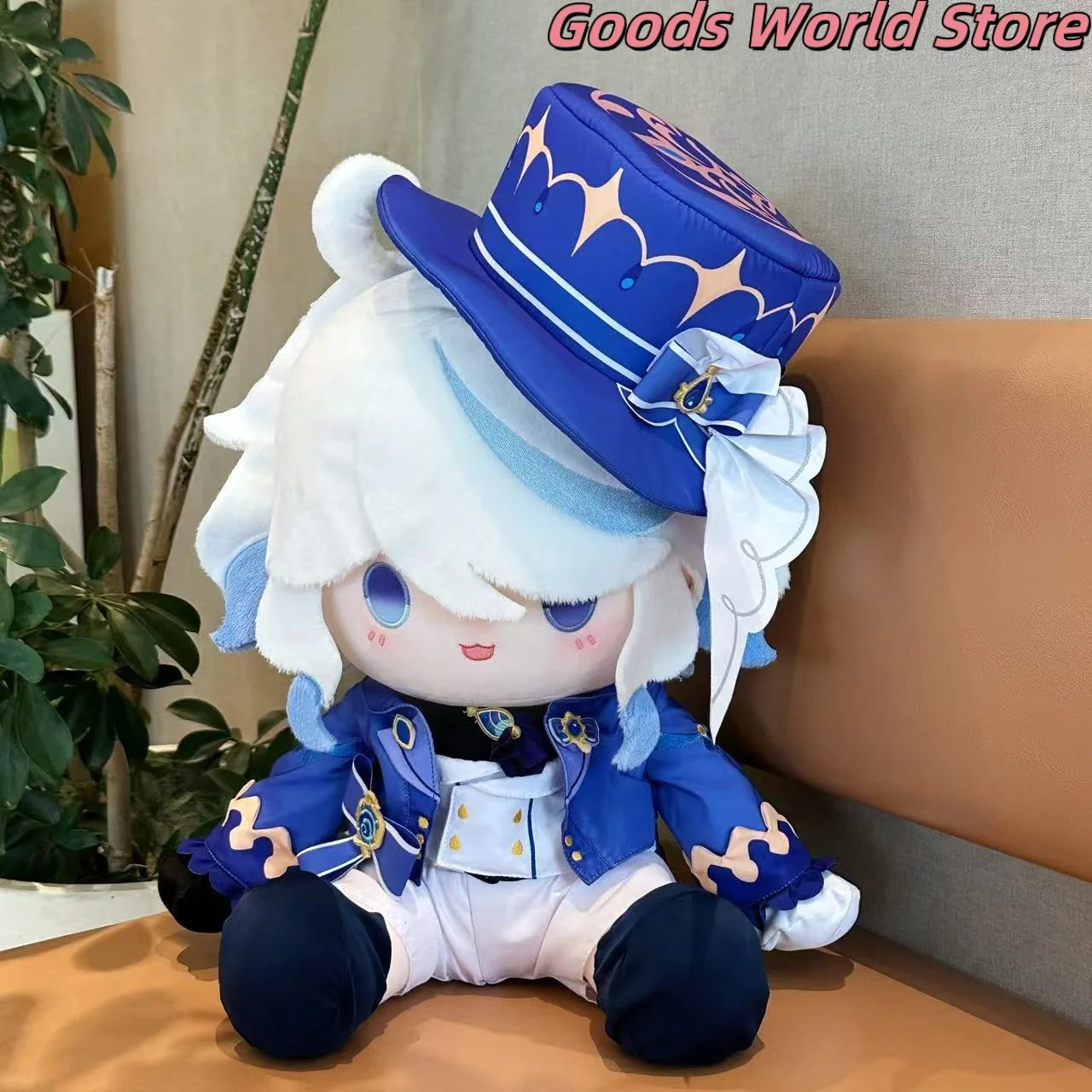 Dostępny od ręki Poduszka Furina model siedzący ozdoba dekoracja Genshin Impact Furina Kostium Cosplay Anime Śliczny Prezent na Halloween