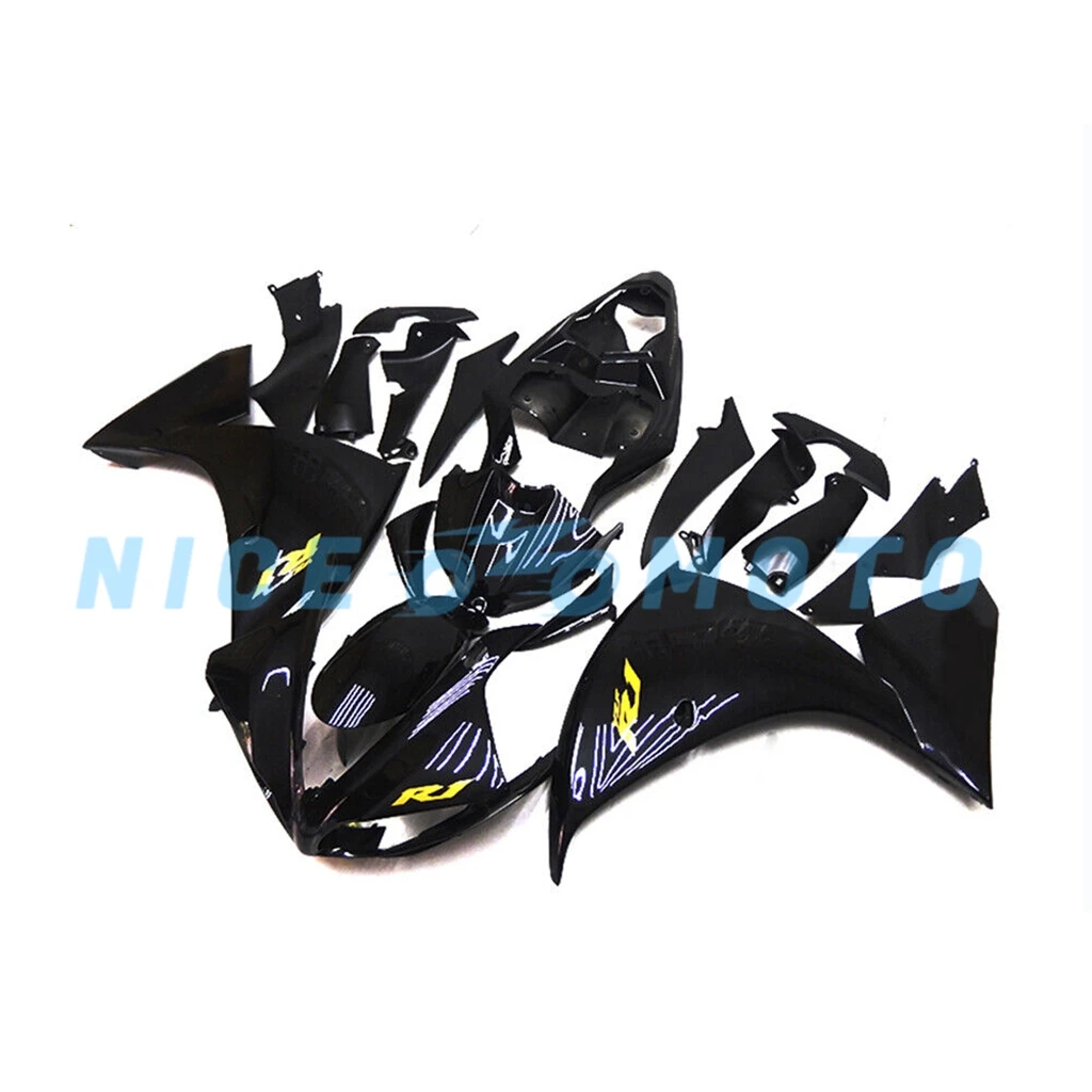 مجموعة هدايا صينية مناسبة لياماها YZF R1 2007 2008 YZF1 08 07 غطاء إطار الجسم الأسود اللامع
