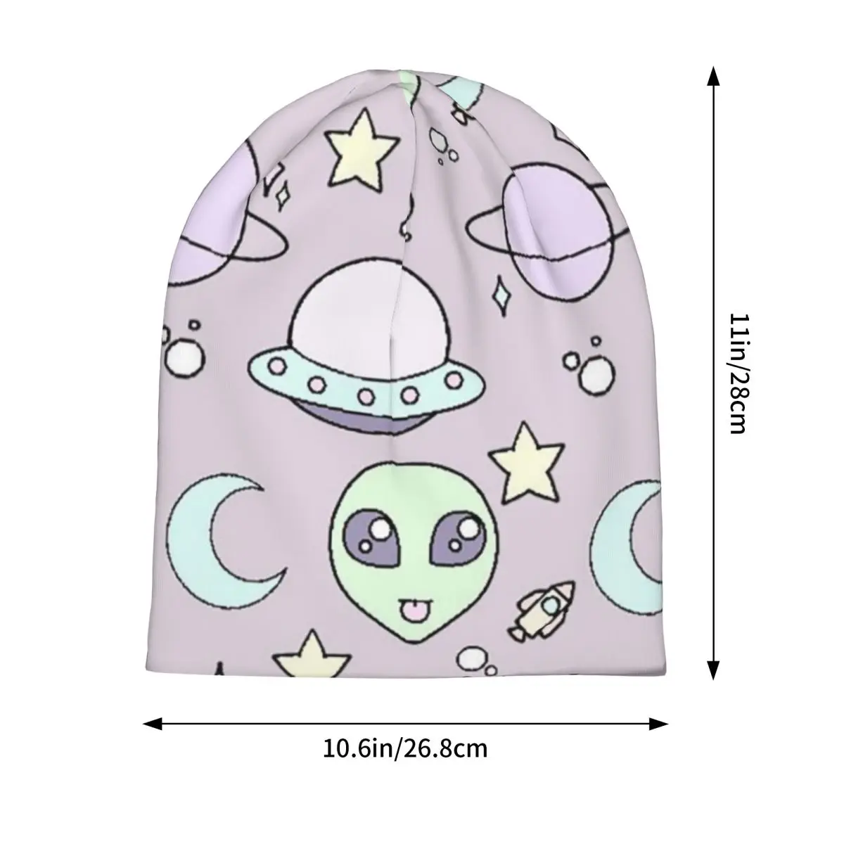 Aliens Space UFO Unisex Adult Beanies Caps Knitted Bonnet Hat Warm Hip Hop Autumn Winter Outdoor Skullies Hats