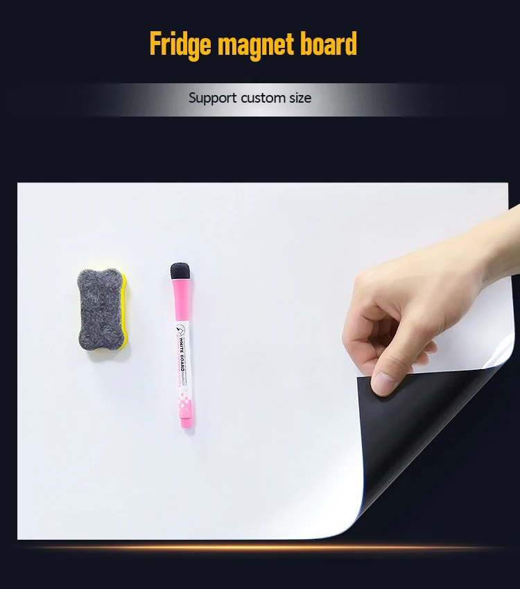 Fridge Magnet Whiteboard Set, A3 A4 A5 Magnetic Refrigerator Sticker ,Writing Remind Message Board Magnets for The Refrigerator