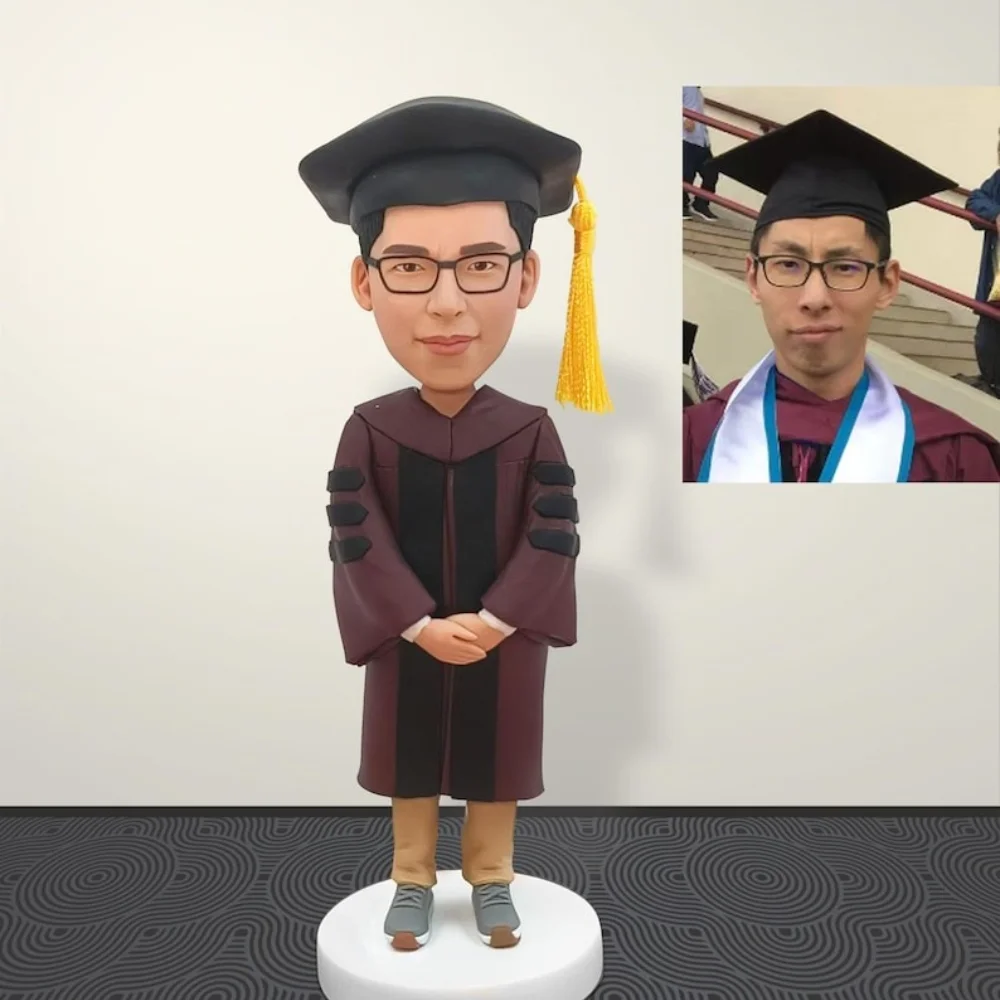 

Custom Clay 3D Bobblehead from Photo Personalized Figurine Handmade Anniversary Wedding Birthday Keepsake