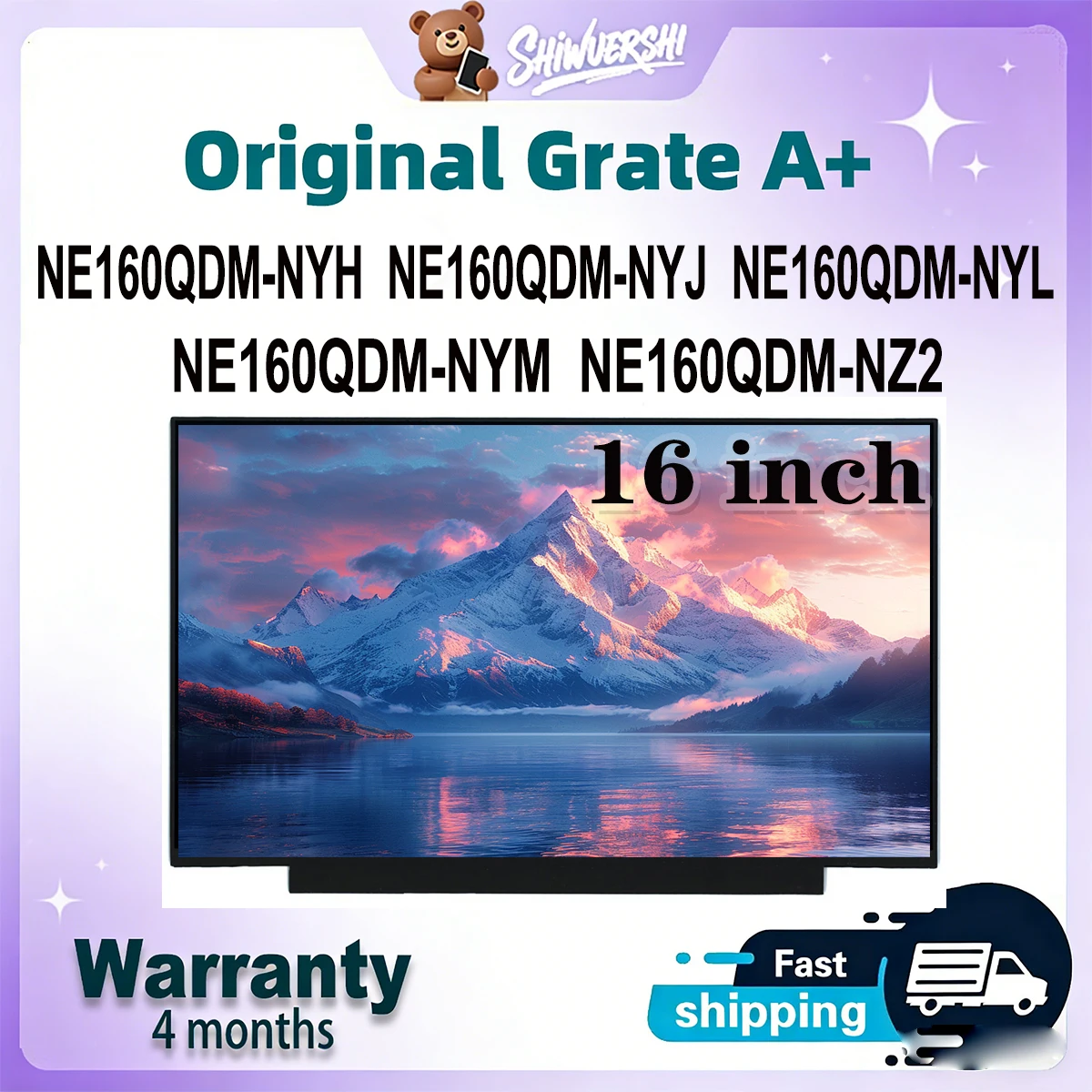 

Оригинальный новый A + 16-дюймовый тонкий ЖК-экран для ноутбука NE160QDM NYH NE160QDM NYJ NE160QDM NYL NE160QDM NYM NE160QDM NZ2