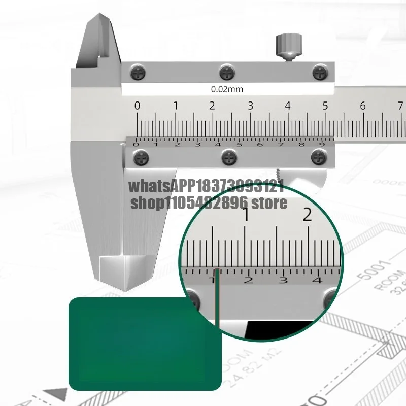 Stainless steel vernier caliper High precision small industrial grade vernier 150/200/300mm
