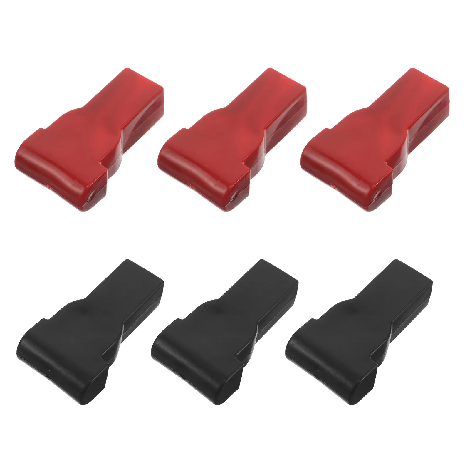 6Pcs Auto Battery Terminal Protector Covers Soft Rubber Insulation Caps Bright Red Black Identification for Vehicle Car Truck