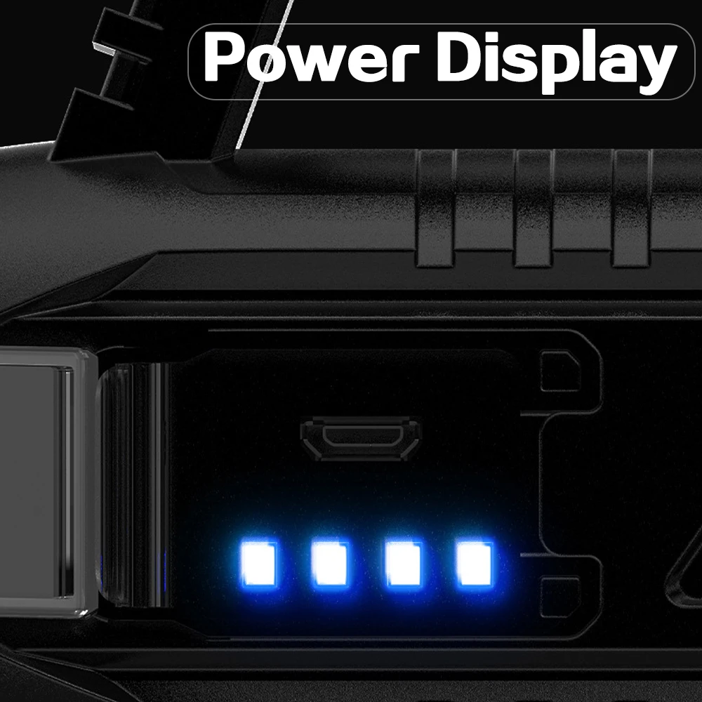 Super Bright Handheld Flashlight USB Rechargeable Work Light Big Beam Long-Range Flashlight Waterproof Torch USB Emergency Light