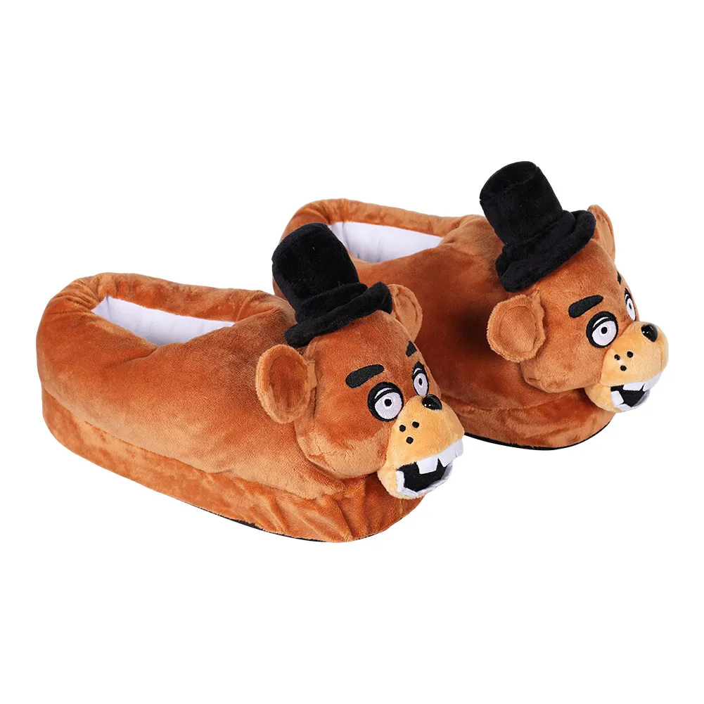 Pantoufles d'Hiver Amusantes en Peluche pour Cosplay, Chaussures Chaudes pour la Maison, Jeu d'Horreur, Accessoires FNAF, Décoration de ixpour Adulte