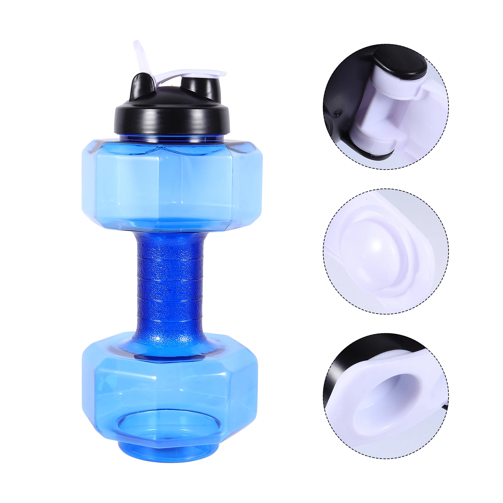 

1Pcs Dumbbell Shape Water Bottle Large Capacity Fitness Bottle Creative Weightlifting Design for Gym Sports Workout Hydration