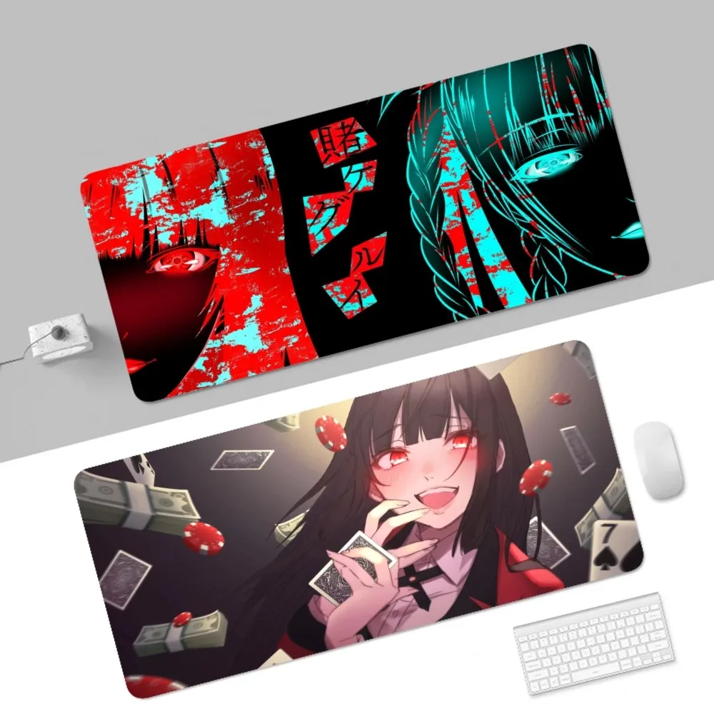 Kakegurui Jabami Yumeko Anime Mousepad 80x30cm XL Lockedge Office Computer Desk Mat Table Keyboard Big Mouse Pad Laptop Cushion