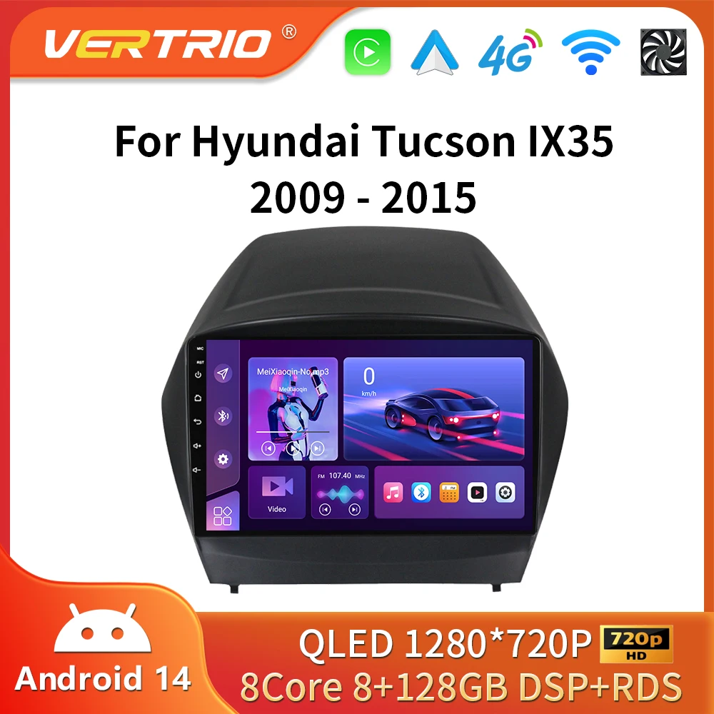 2 Din Android 16 Car Radio Multimidia Video Player Navigation GPS For ix35 Hyundai Tucson 2 LM IX35 2009-2015 4G DVD Head Unit
