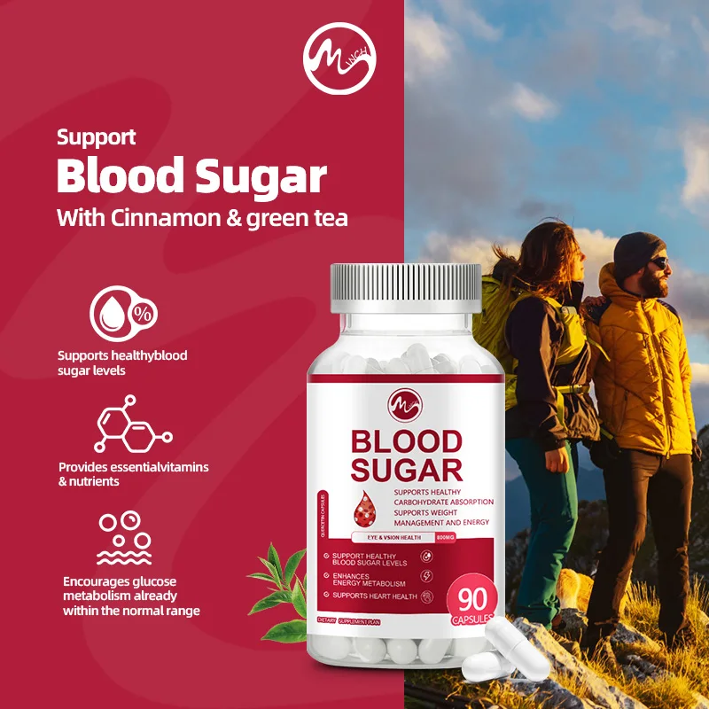 Minch Blood Sugar Blend Capsules- Blood Sugar Support Natural Supplement Blood Balance Balanced Formula Cardiovascular Function