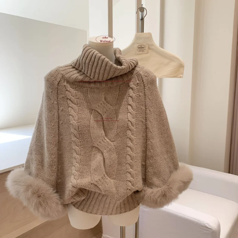 

Blouse Knitwear Women's Korean-inspired Commuter Batwing Sleeves Knit Premium Solid Colour Comfortable Minimalist Casual Niche