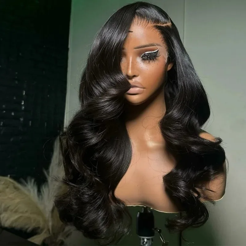 Body Wave 200 Density 30 Inch Lace Frontal Human Hair Wig 13x4 13x6 Lace Front Wig HD Transparent PrePlucked For Black Women