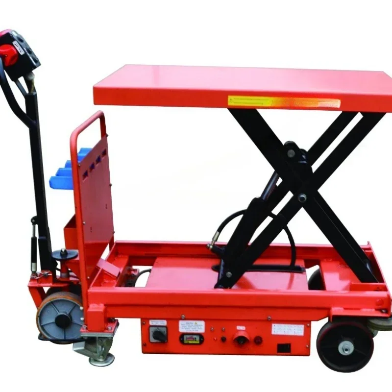 Electric linear actuator lifting and moving scissor lift table