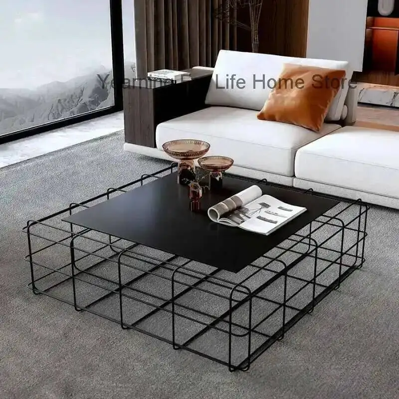 

Decoration Modern Simple Coffee Metal Table Aesthetic Minimalist Coffee Table Decoration Industrial Couchtisch Patio Furniture
