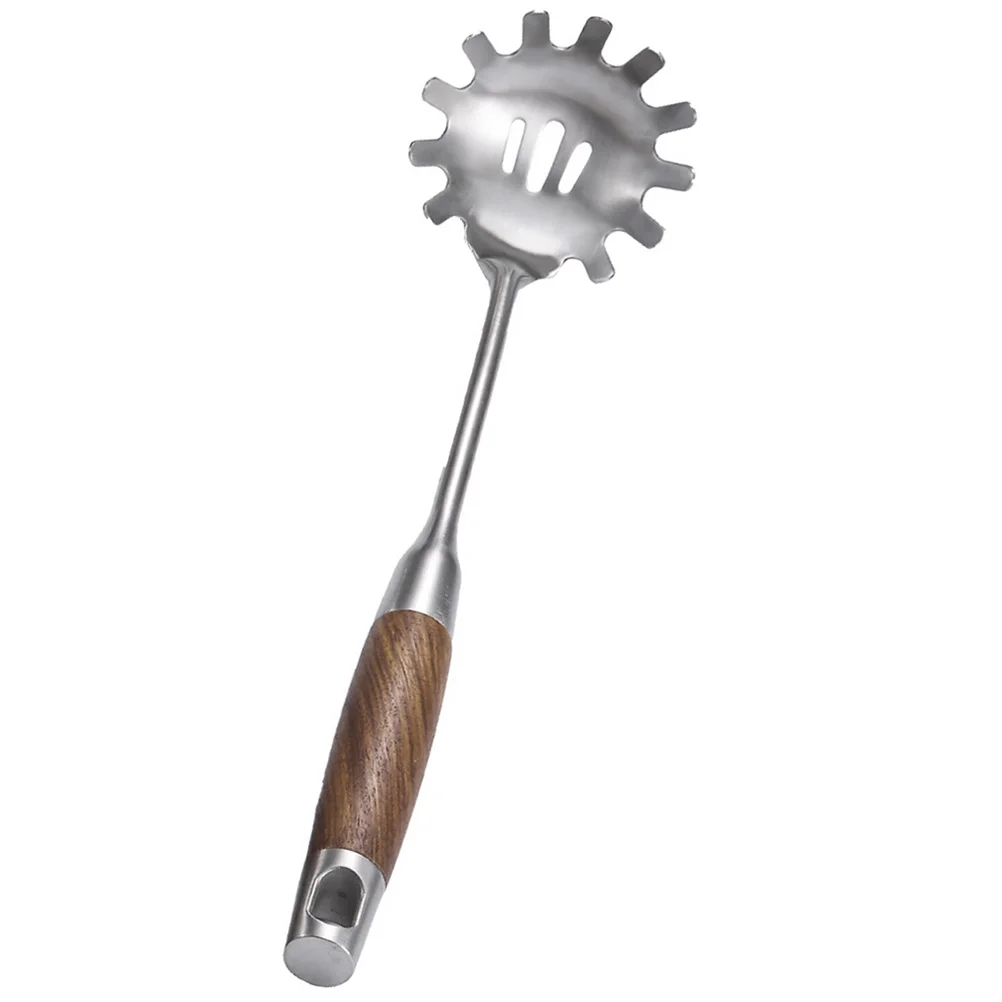 

Kitchen Noodle Spoon Server Stainless Steel Spaghetti Ladle for Pasta Dumplings Egg Strainer Cooking Gadget Easy Clean Hold