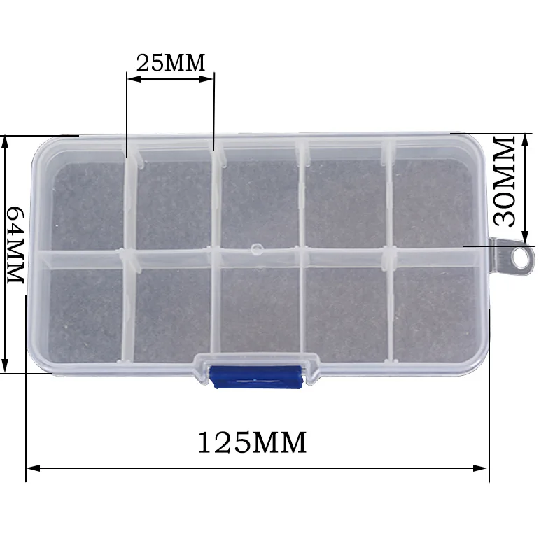 10-Grid Screw Parts Storage Box, Detachable Multi-compartment Tool Organizer