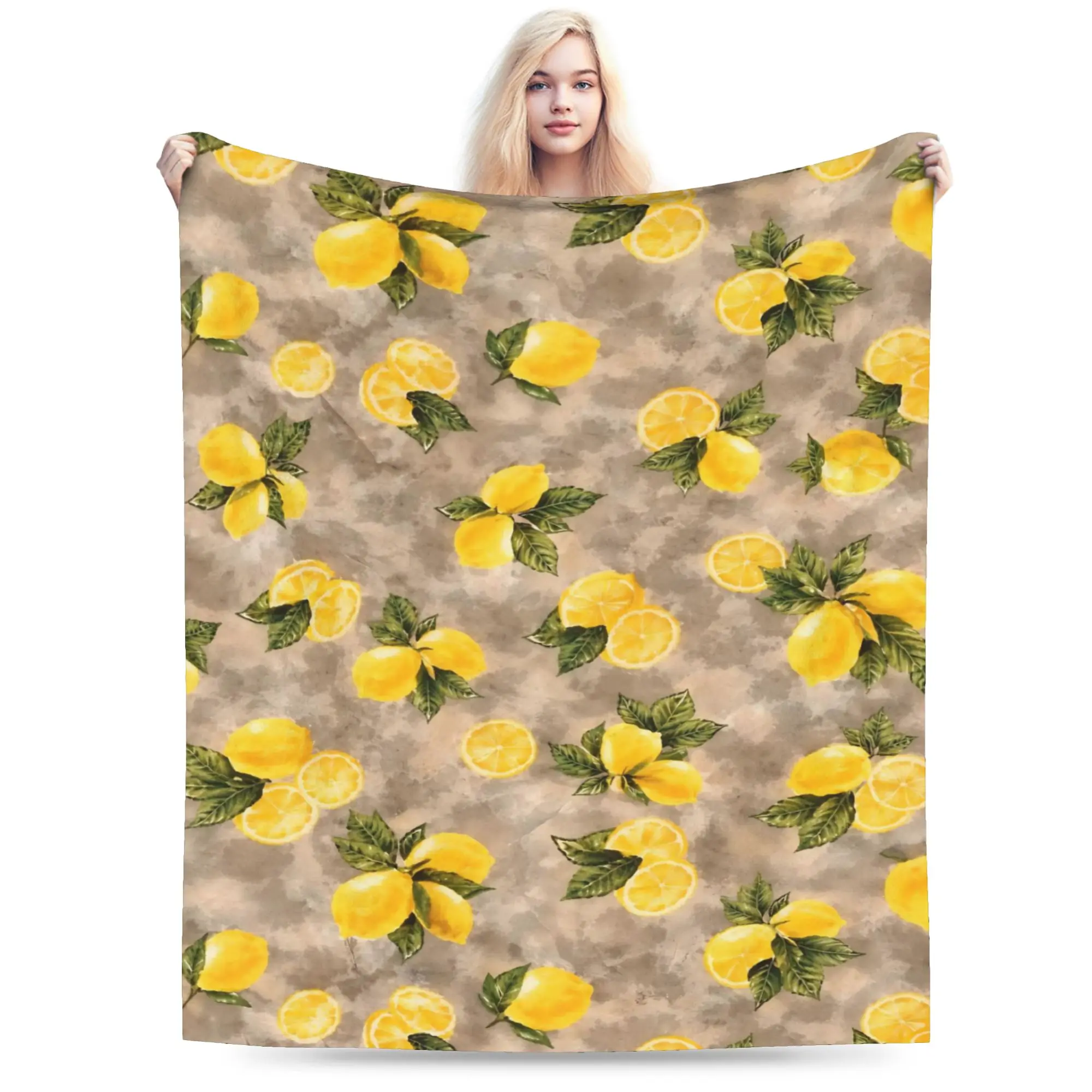 Y2K Lemon Sicily Rectangle Blankets Ultra-Soft Fleece  Cozy Throw Blanket Machine Washable