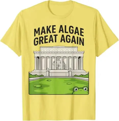 Lustiges „Make Algae Great Again“ Lincoln Reflecting Pool Midterm Frog T-Shirt Y2k Ästhetisches Maga Sarkastisches Witz-T-Shirt Streetwear Geschenke – Detail 12