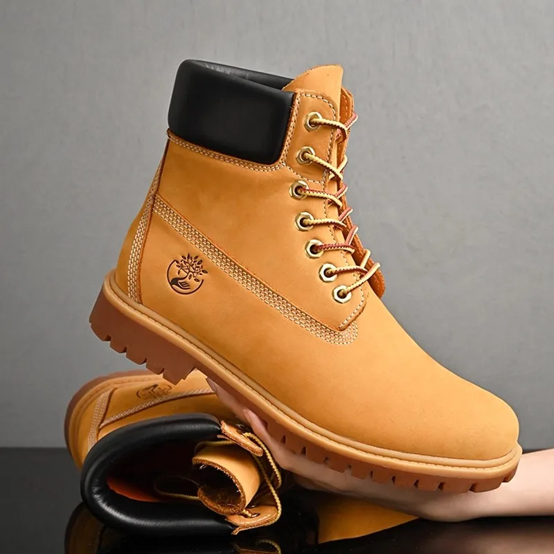 Men's Footwear Hiking Boots Outdoor Sports Shoes Lace-Up Anti-Slip Comfortable Versatile Men's Walking Casual Sports Shoes