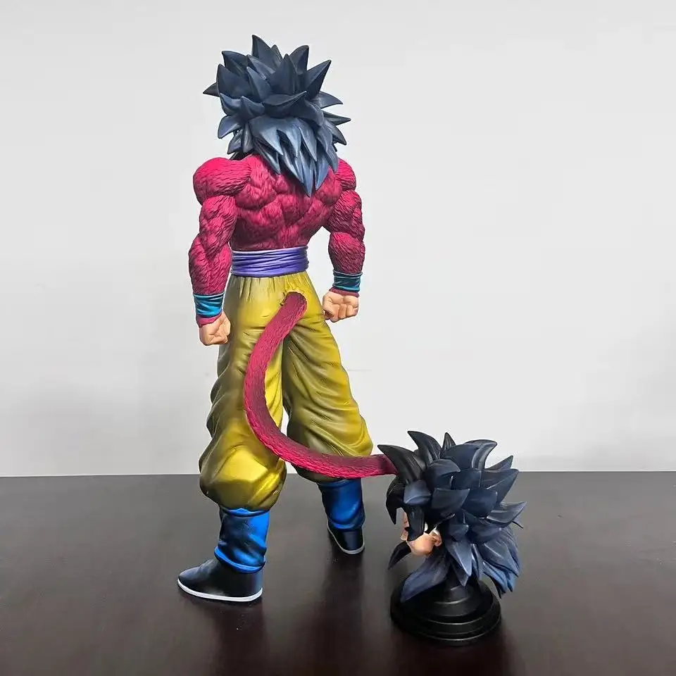 Dragon Ball Z Ssj4 Goku Figura Substituir Cabeça Super Saiyan 4 Goku Figuras de Ação Coleção Modo Brinquedos Presentes