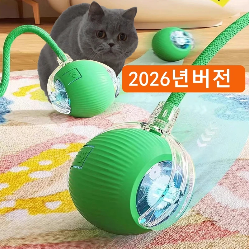 새로운 고양이 대화 형 공 장난감, 자동 롤링 고양이 공 충전식, 스마트 새끼 고양이 대화 형 장난감, 고양이를위한 지능형 공...