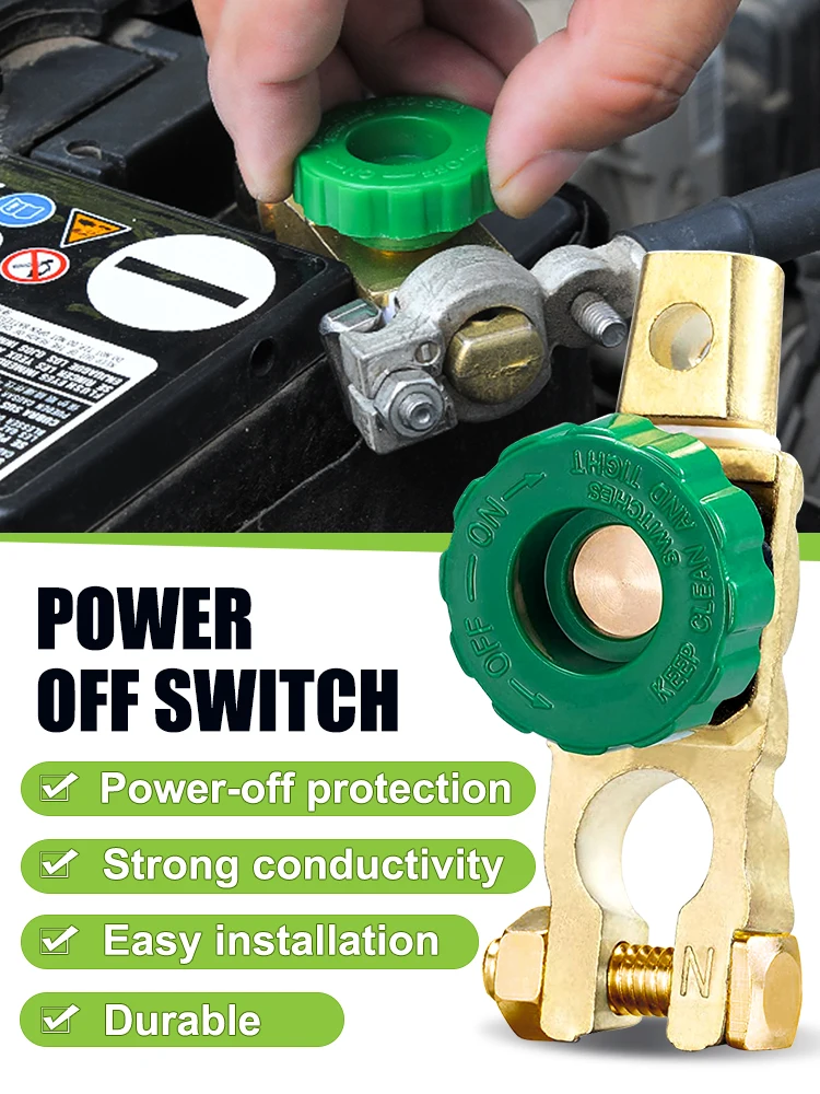 

Car Anti-leakage Terminal Battery Power-off Switch Protector Battery leak-proof Terminal Car Battery Power-off Switch